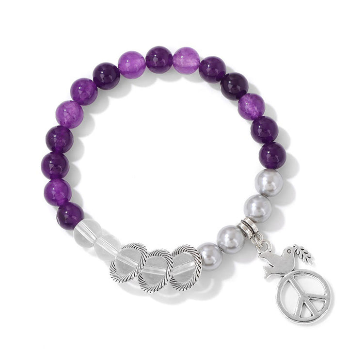 Olivenorma "Embrace Peace" - Peace Dove Crystal Bracelet