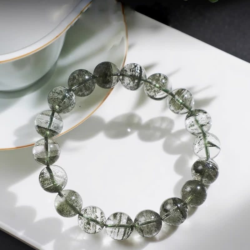 Olivenorma 7A Green Phantom Quartz Beaded Bracelet - image 1