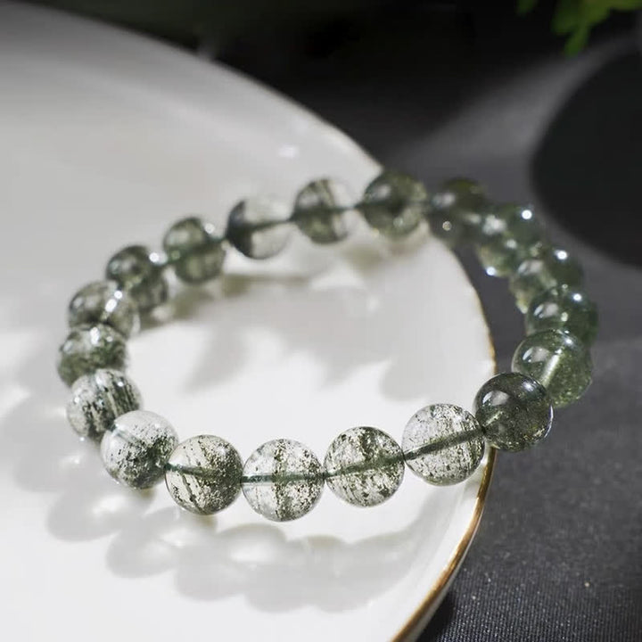 Olivenorma 7A Green Phantom Quartz Beaded Bracelet - image 2