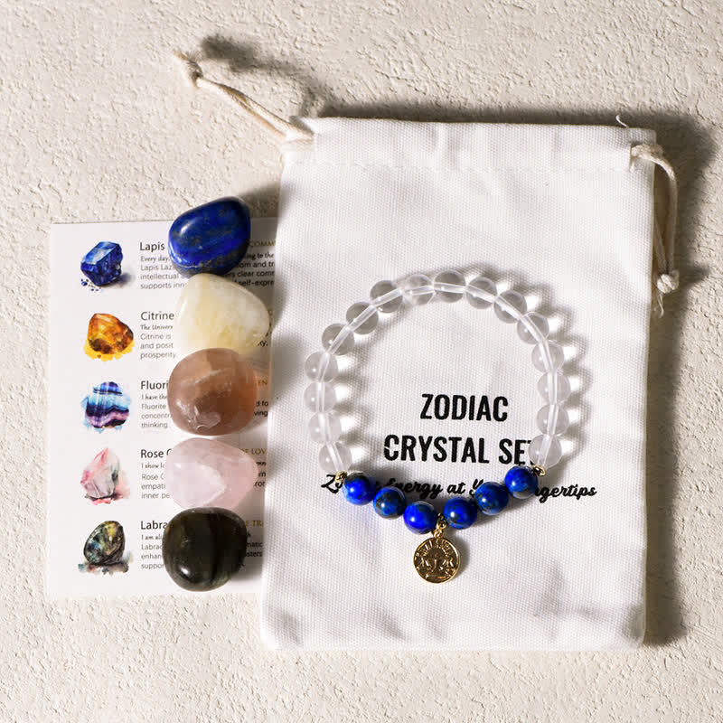 Olivenorma Irregular Polished Tumbled Stone Zodiac Bracelet
