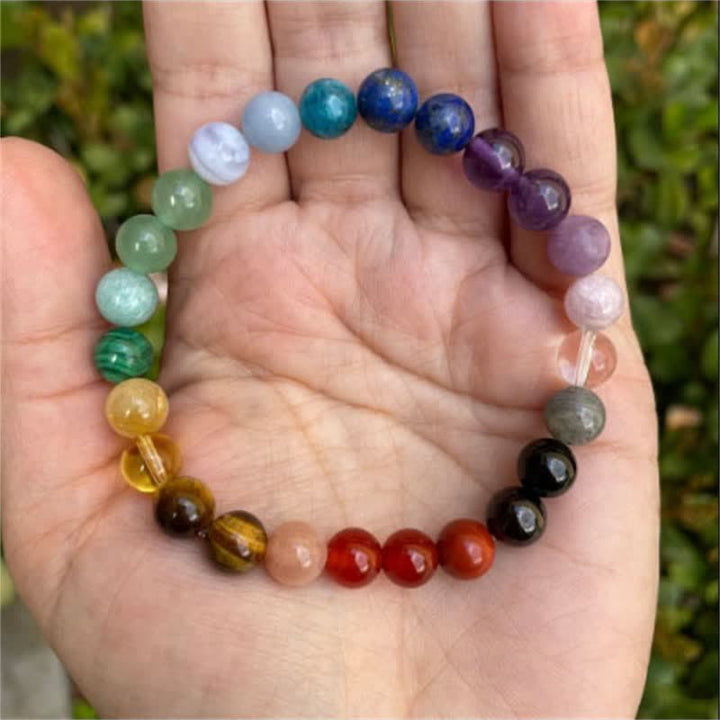 Olivenorma 7 Chakras Natural Stone Beads Bracelet