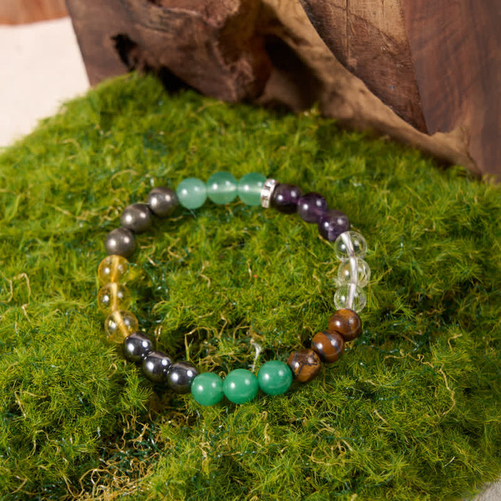 Olivenorma Hematite Green Aventurine Amethyst Citrine Beads Bracelet