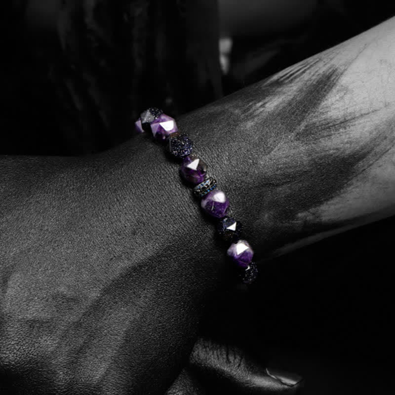 Olivenorma "Mysteries" Natural Amethyst Beaded Bracelet - image 2