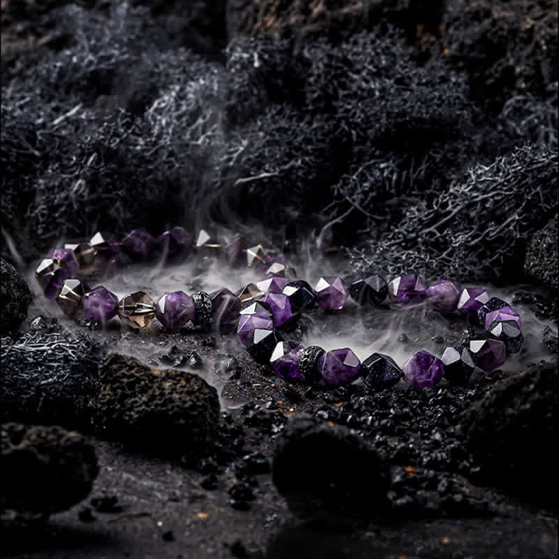 Olivenorma "Mysteries" Natural Amethyst Beaded Bracelet - image 12
