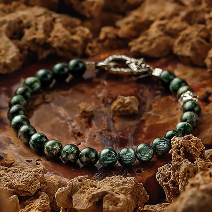 Olivenorma "Quiet" Natural Seraphinite Beaded Bracelet