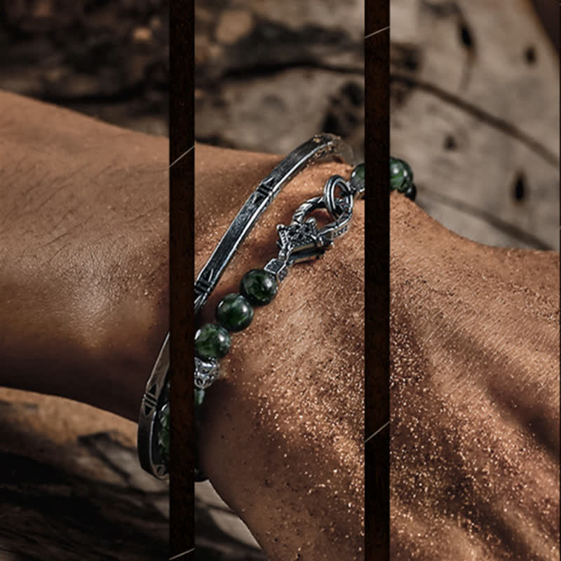 Olivenorma "Quiet" Natural Seraphinite Beaded Bracelet - image 3