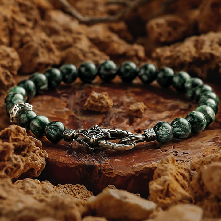 Olivenorma "Quiet" Natural Seraphinite Beaded Bracelet - 17cm - image 0