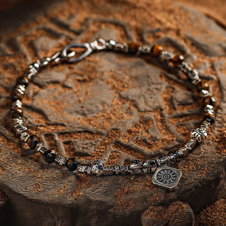 Olivenorma Black Quartz Rutilated Tiger Eye Beaded Bracelet - image 6