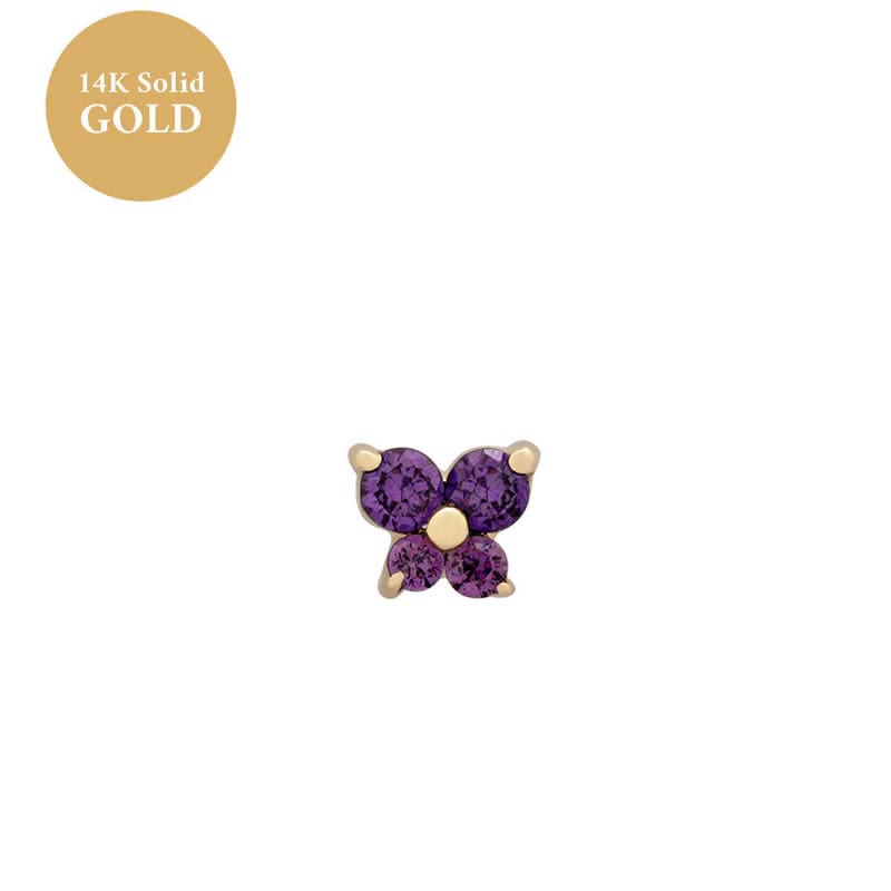 Olivenorma12 Birthstone Butterfly Shape Earrings