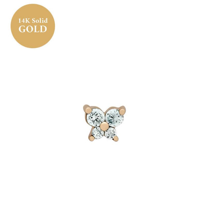 Olivenorma12 Birthstone Butterfly Shape Earrings