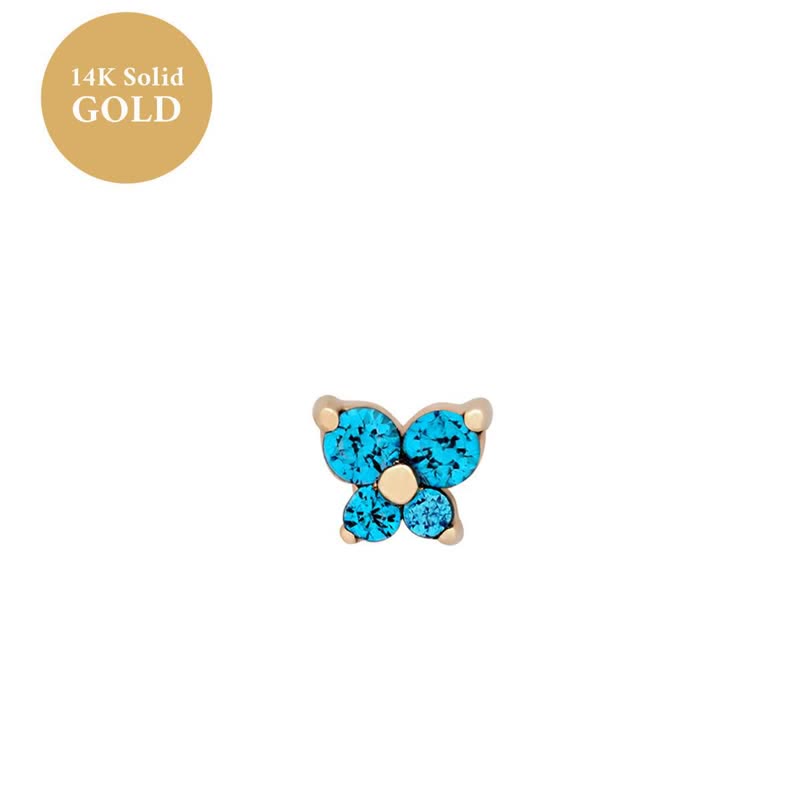 Olivenorma12 Birthstone Butterfly Shape Earrings