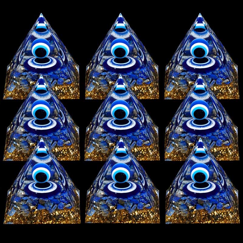 Olivenorma Lapis Lazuli Evil Eye Orgone Pyramid