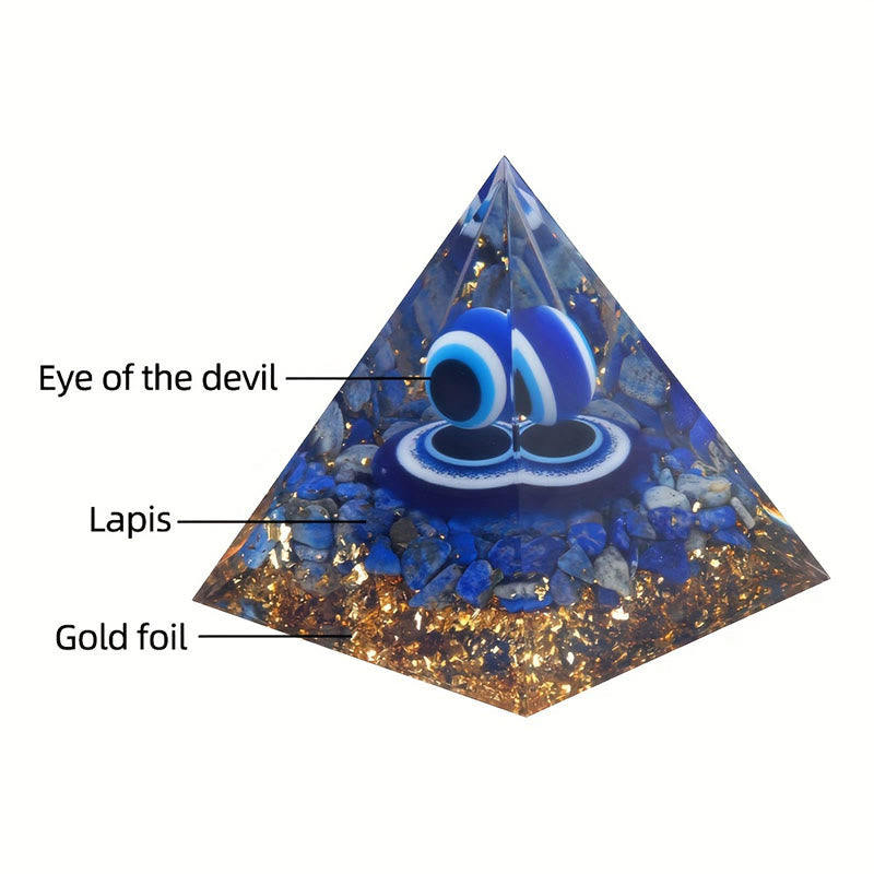 Olivenorma Vision of Serenity Lapis Lazuli Evil Eye Orgone Pyramid - image 7