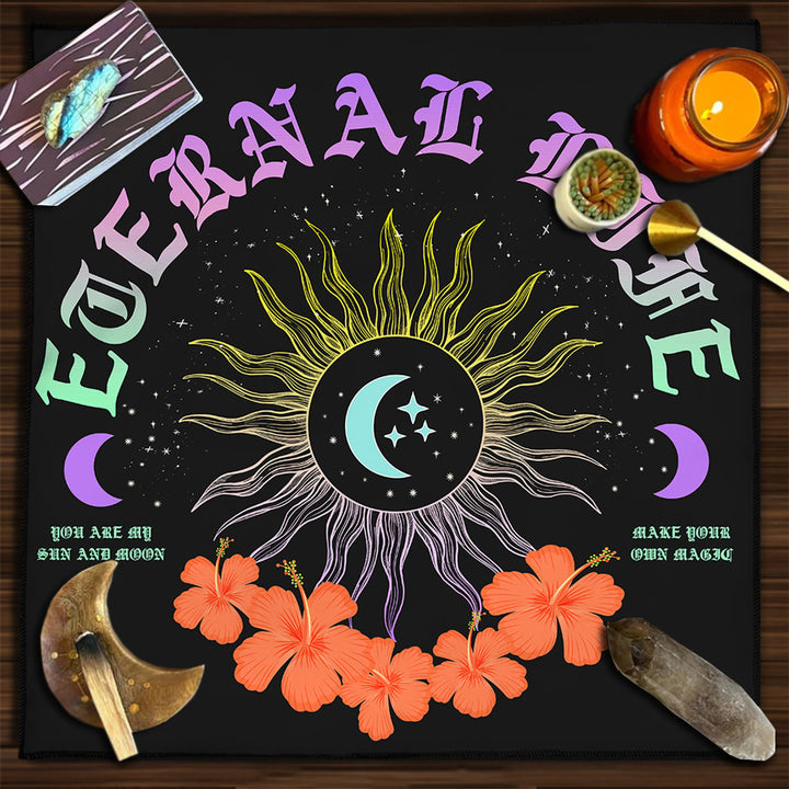 Olivenorma Square Divination Moon Phases Tarot Tablecloth