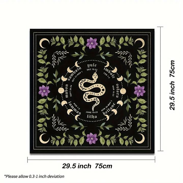 Olivenorma Spirit Snake Moon Altar Divination Tarot Tablecloth