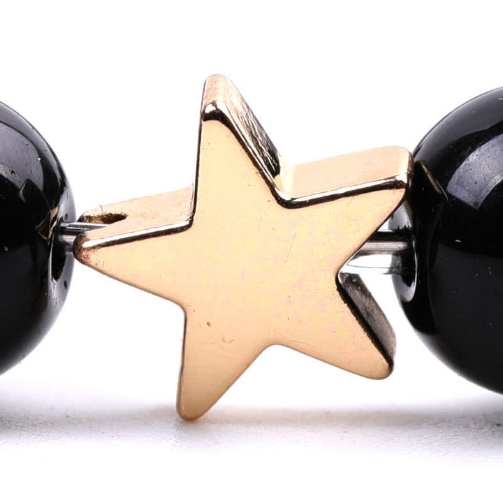 Olivenorma Natural Stone Beads Zodiac Double Pentagram Bracelet