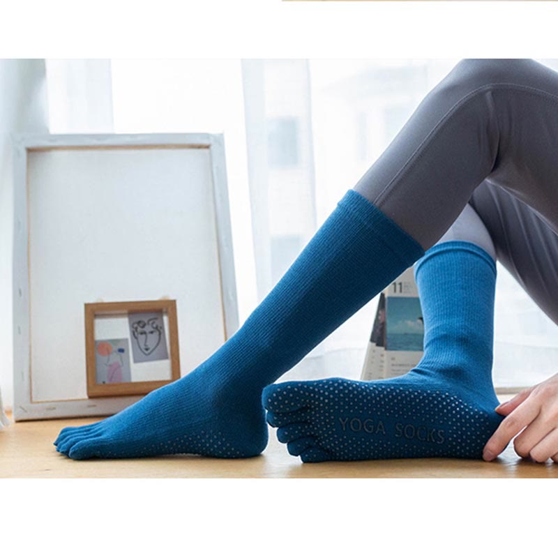 Olivenorma Women's Cotton Non-Slip Breathable Grip Pilates Barre Fitness Socks with Comfortable Stretch Fit Yoga Socks - image 17