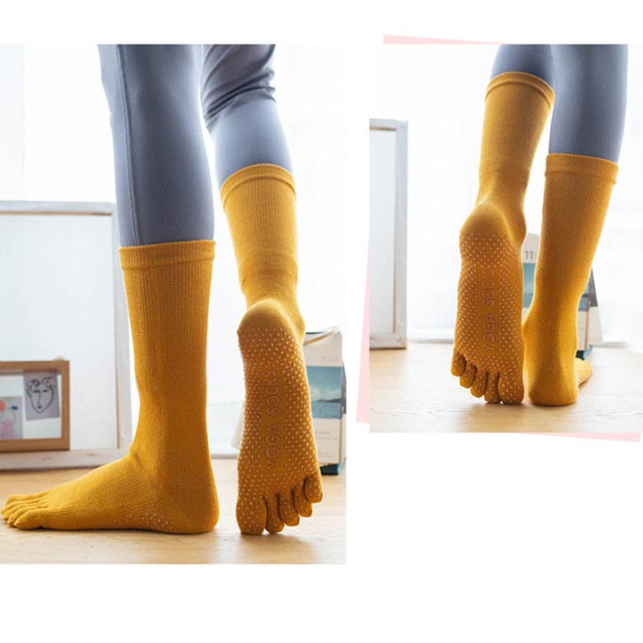 Olivenorma Women's Cotton Non-Slip Breathable Grip Pilates Barre Fitness Socks with Comfortable Stretch Fit Yoga Socks - image 9