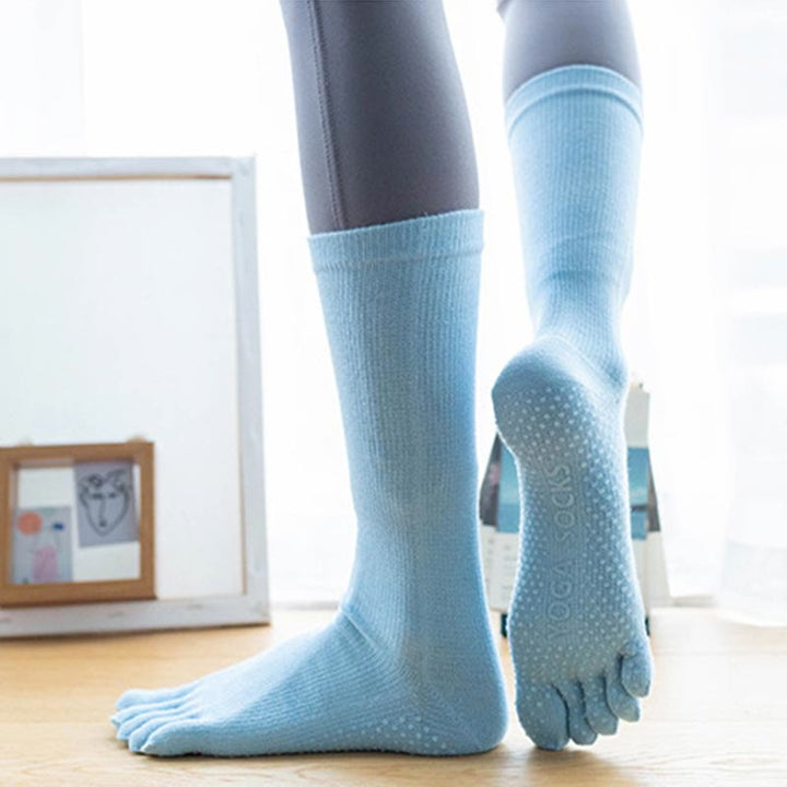 Olivenorma Women's Cotton Non-Slip Breathable Grip Pilates Barre Fitness Socks with Comfortable Stretch Fit Yoga Socks - image 20