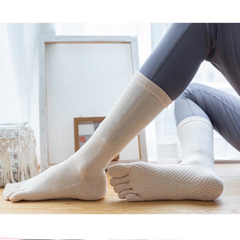 Olivenorma Women's Cotton Non-Slip Breathable Grip Pilates Barre Fitness Socks with Comfortable Stretch Fit Yoga Socks - image 14