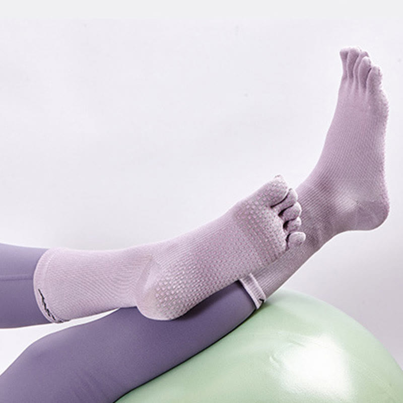 Olivenorma Barefoot Feel Sports Non-Slip Grip Pilates Barre Workout Socks with Flexible Lightweight Design Yoga Socks - image 11