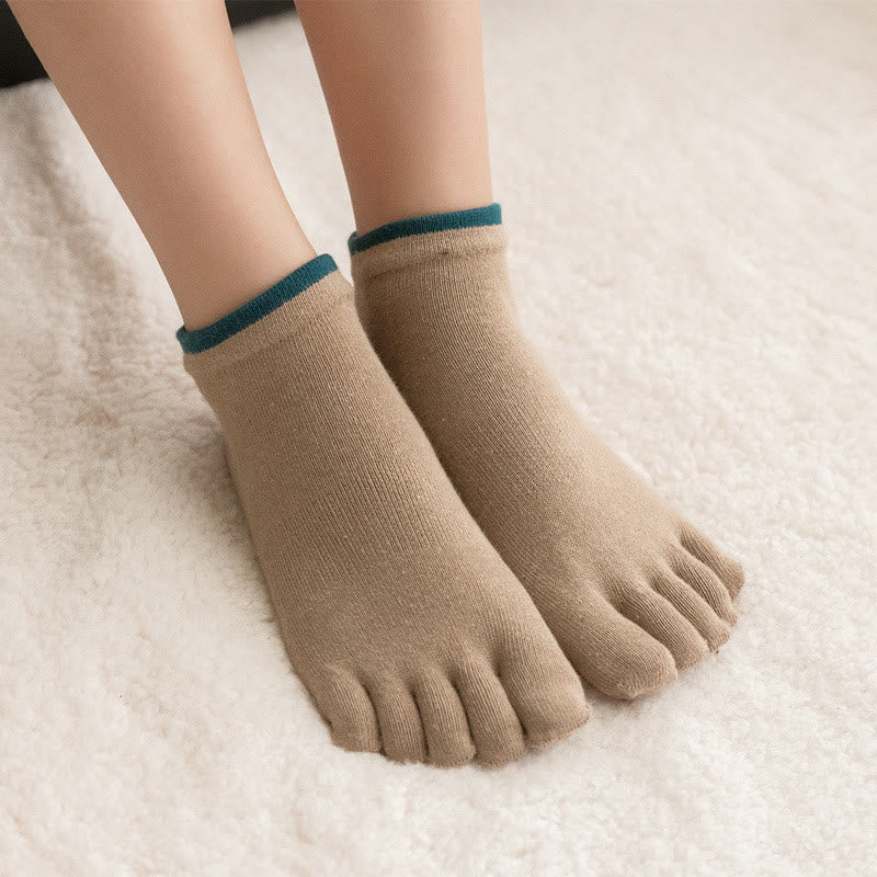 Olivenorma Solid Color Non-Slip Pilates Socks Grip Yoga Barre Workout Breathable Cotton Comfort & Stable Fit Yoga Socks - image 11