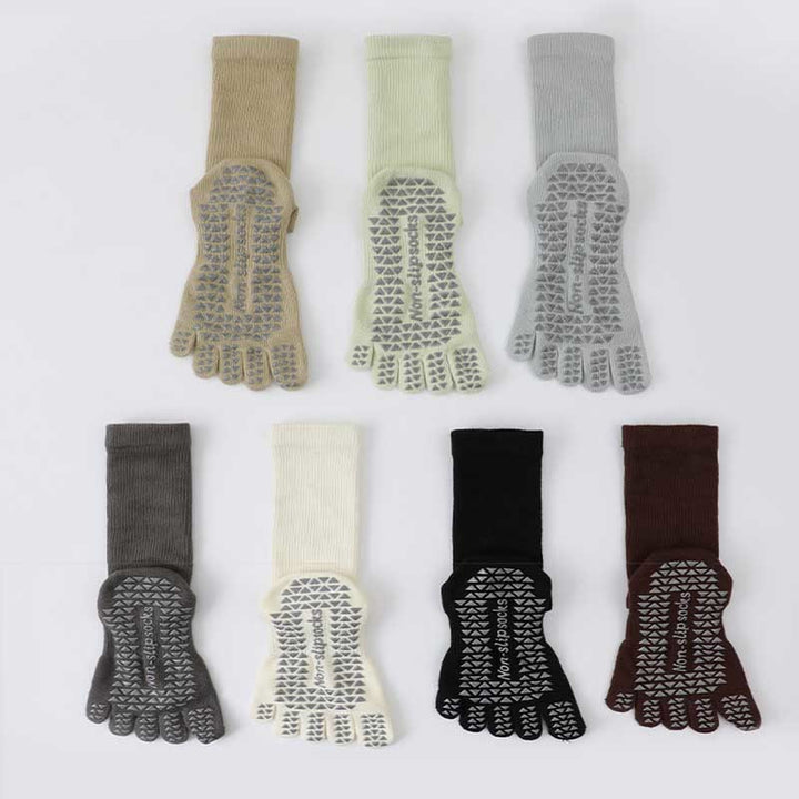 Olivenorma Yoga Pilates Non Slip Five-Toe Solid Color Socks - image 28