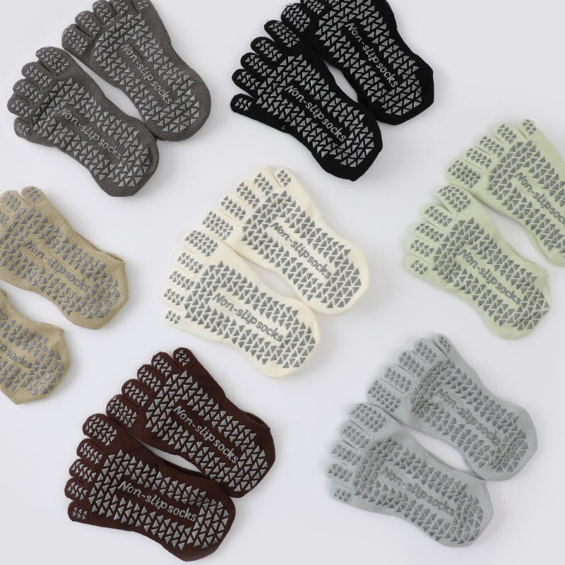 Olivenorma Yoga Pilates Non Slip Five-Toe Solid Color Socks - image 29