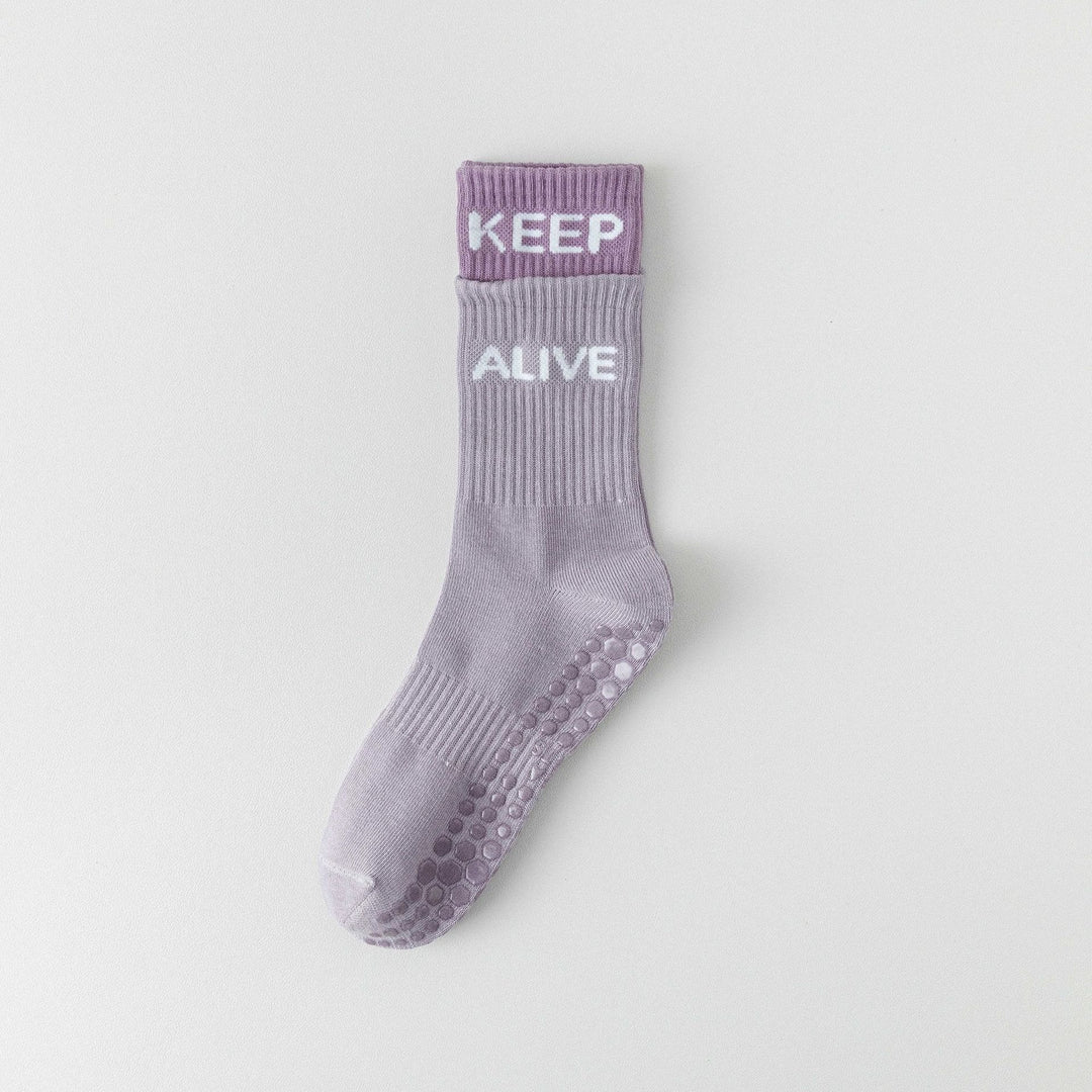 Olivenorma Two-tone Color Grip Sports Yoga Pilates Socks
