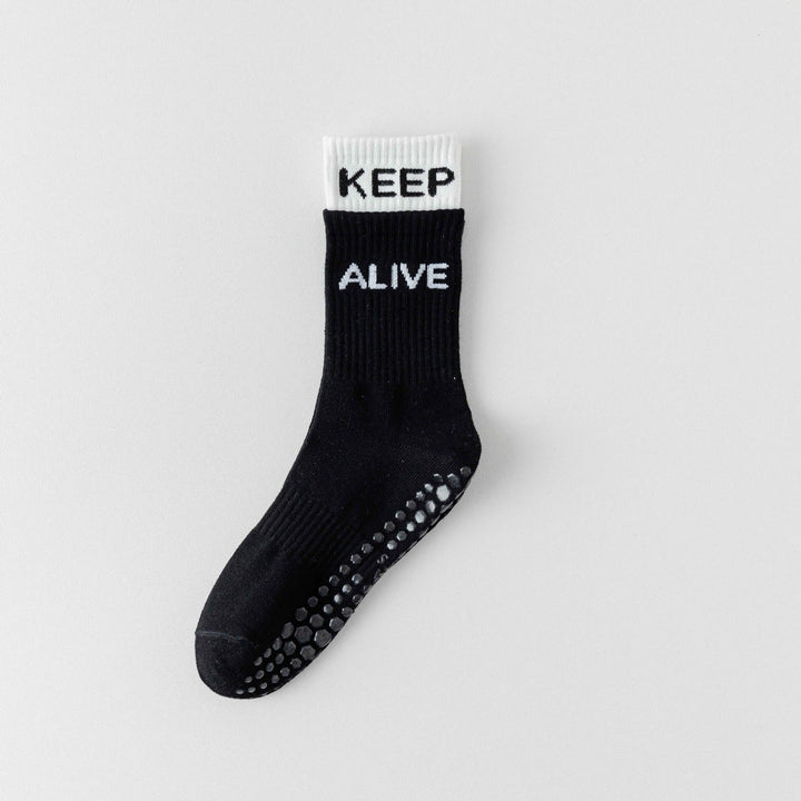 Olivenorma Two-tone Color Grip Sports Yoga Pilates Socks