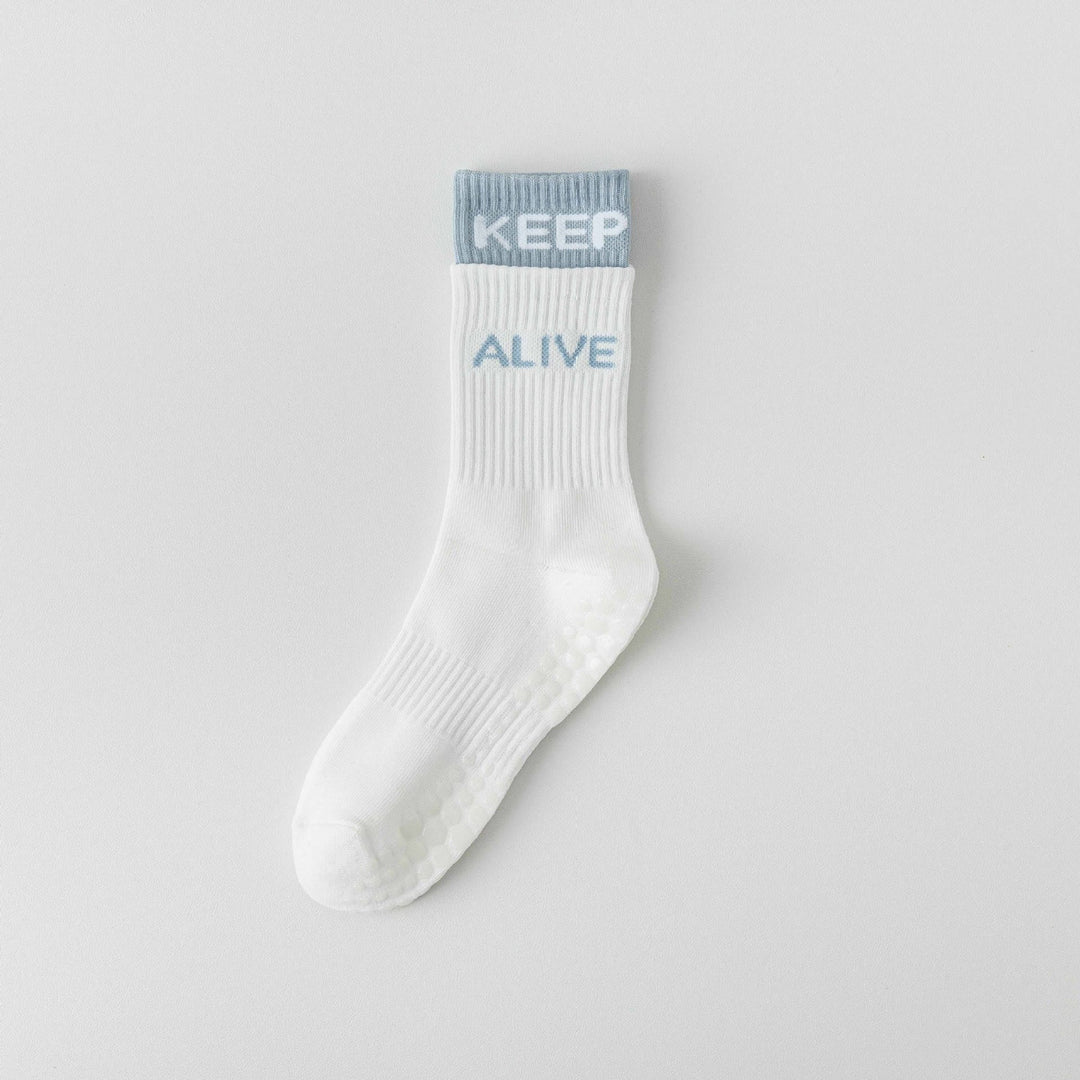 Olivenorma Two-tone Color Grip Sports Yoga Pilates Socks
