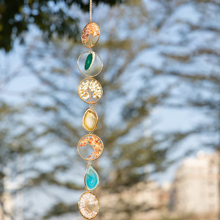 Olivenorma Carnelian Agate Tree Of Life Pendant Wind Chime