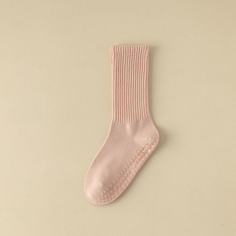Olivenorma Striped Textured Crew Non-Slip Grip Pilates Barre Comfort Workout Socks with Breathable Cotton Design Yoga Socks - image 1