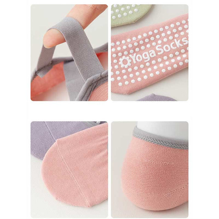 Olivenorma Strap Yoga Pilates Barre Socks Non-Slip Grip Fitness Socks - image 3