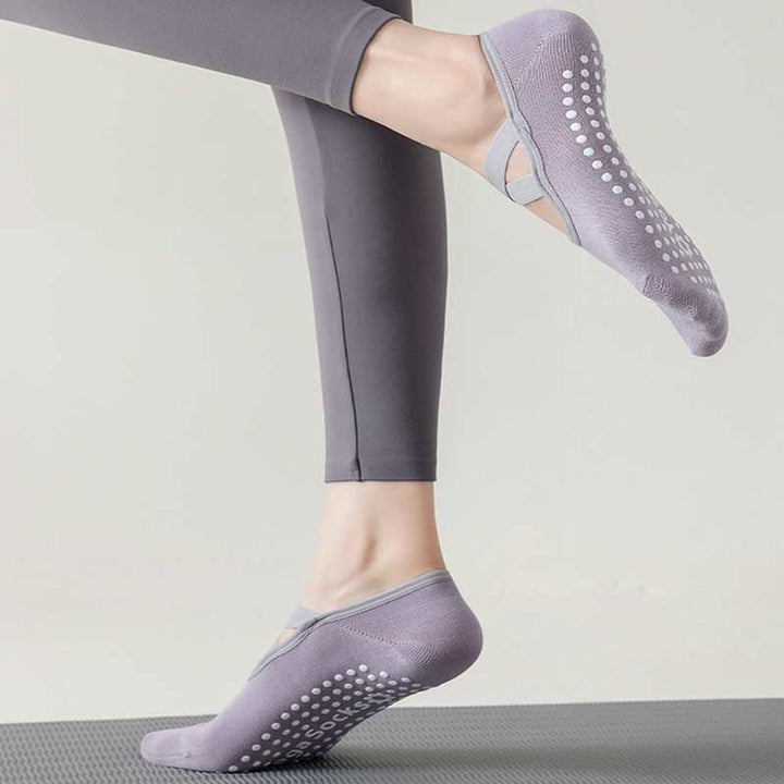 Olivenorma Strap Yoga Pilates Barre Socks Non-Slip Grip Fitness Socks - image 12