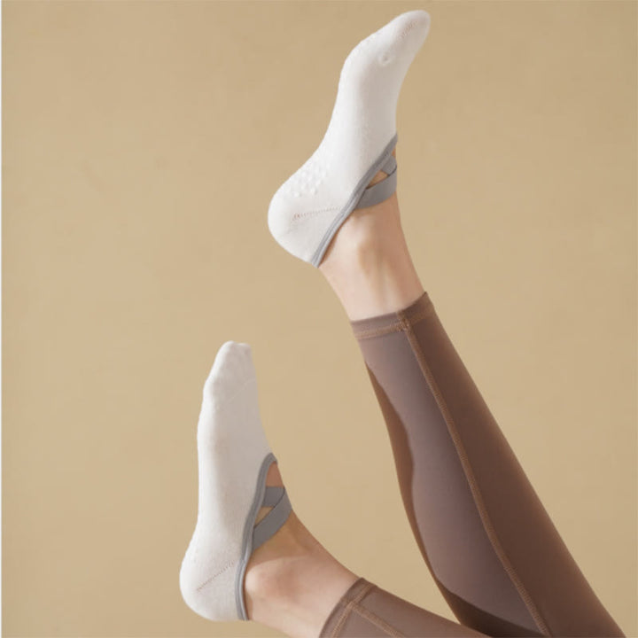 Olivenorma Nonslip Yoga Pilates Barre Sock with Straps