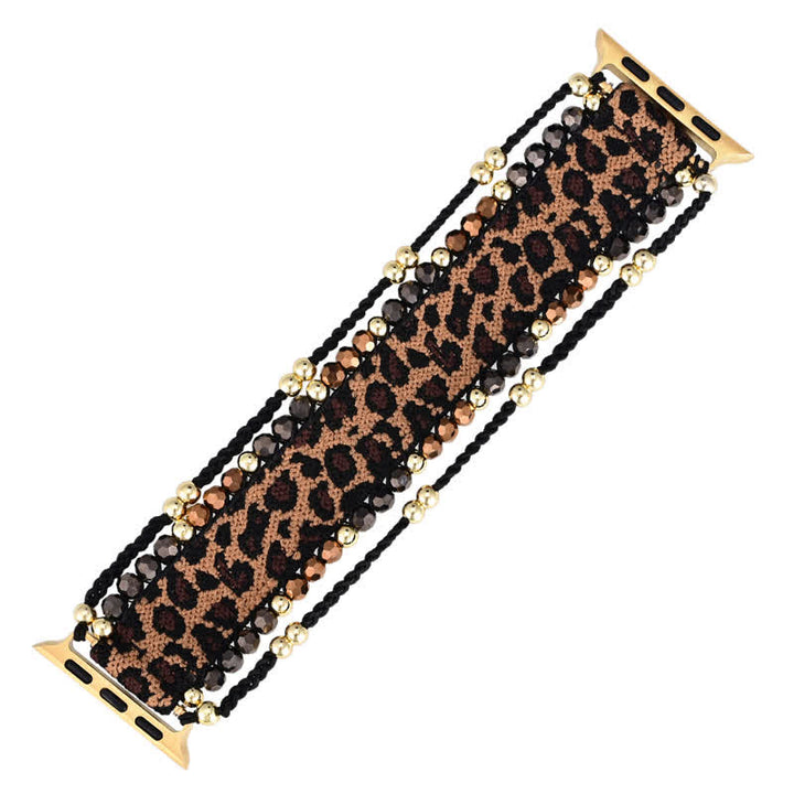 Olivenorma Leopard Elastic Braid Apple Watch Strap