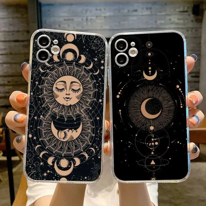 Olivenorma iPhone 13/14/15 Cute Sun Moon Design Phone Case