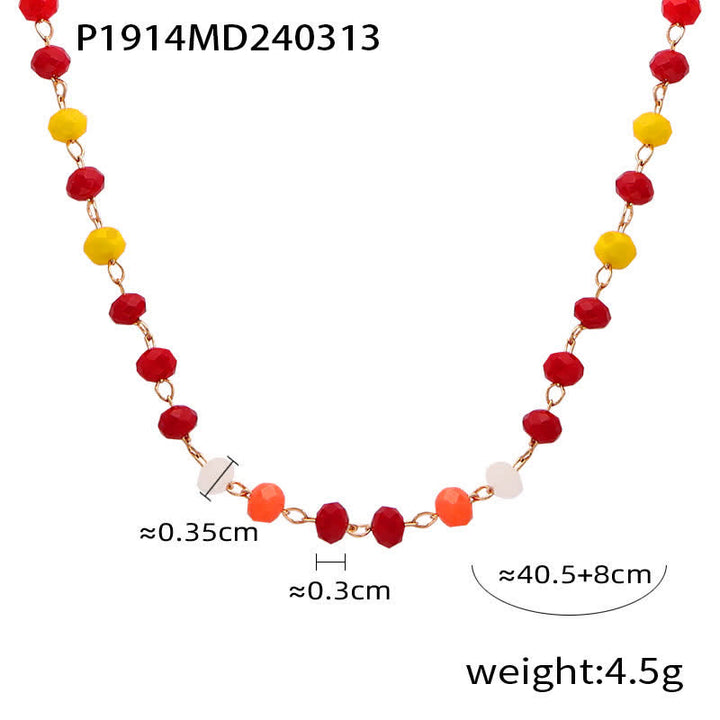 Olivenorma Vintage Natural Stone Beaded Necklace