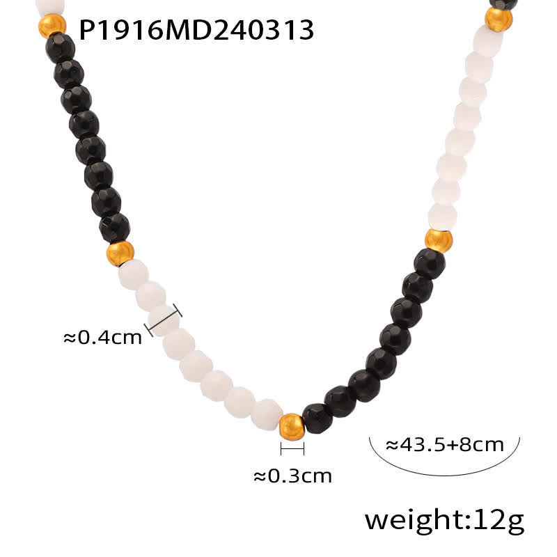 Olivenorma Vintage Natural Stone Beaded Necklace
