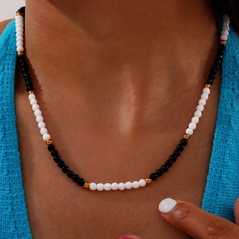 Olivenorma Vintage Natural Stone Beaded Necklace