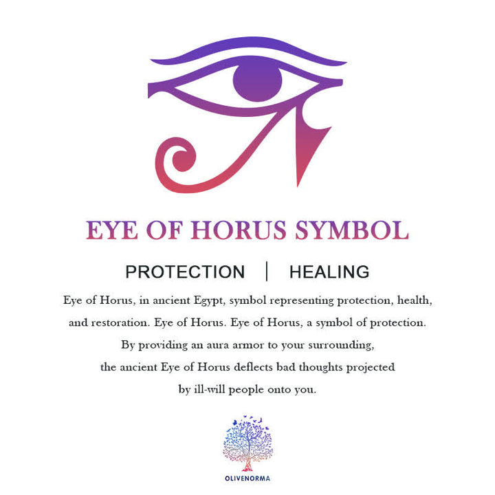 Olivenorma Natural Aquamarine Eye Of Horus Orgone Necklace