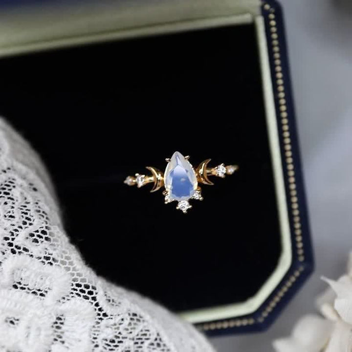 Olivenorma "Moonlight Goddess" Vintage Moonstone Adjustable Ring