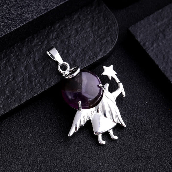 Olivenorma Natural Stone Magic Angel Pendant Necklace