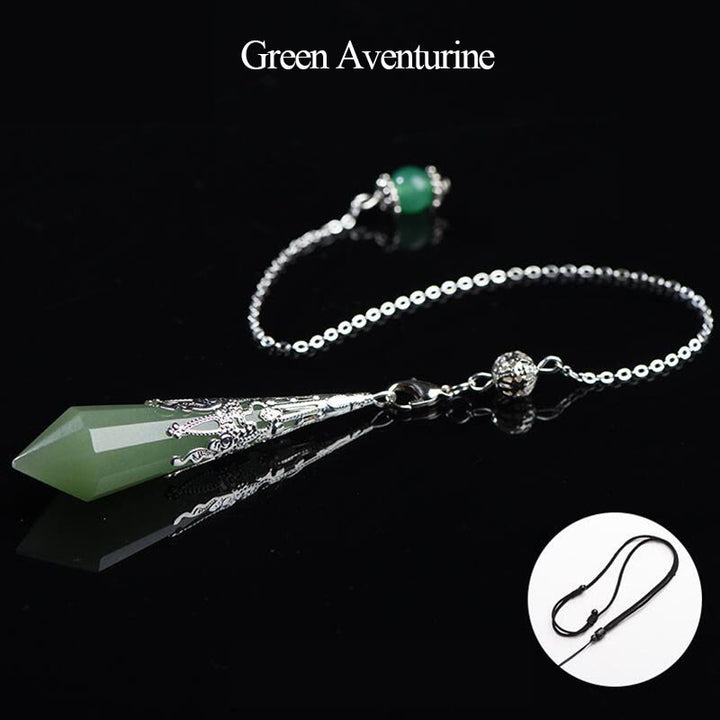 Olivenorma 24 Styles Natural Gemstones Crystal Dowsing Pendulum