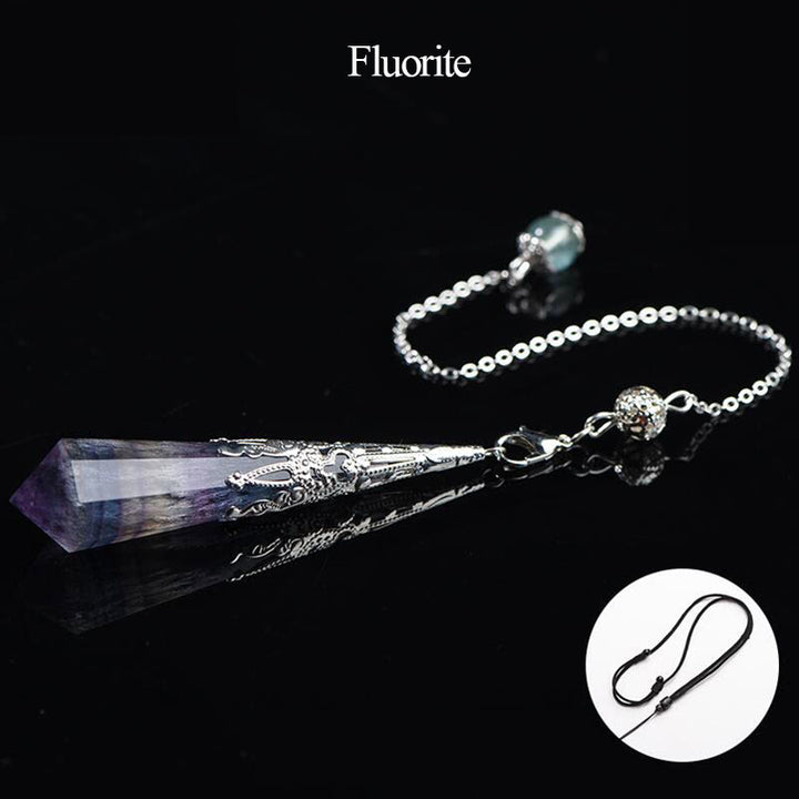 Olivenorma 24 Styles Natural Gemstones Crystal Dowsing Pendulum