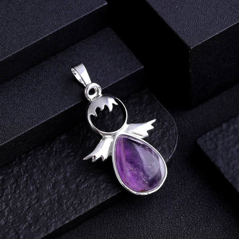Olivenorma Angel Wing Crystal Drop Pendant Necklace - image 17