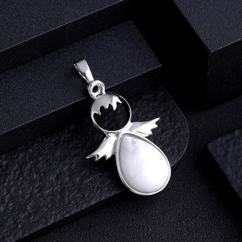 Olivenorma Angel Wing Crystal Drop Pendant Necklace - image 2