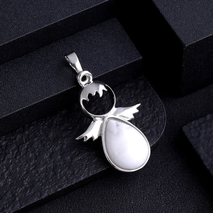Olivenorma Angel Wing Crystal Drop Pendant Necklace - image 2