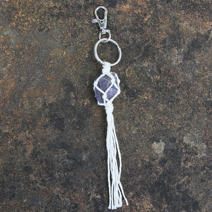 Olivenorma Raw Gemstone Tassel Car Hanging Ornament